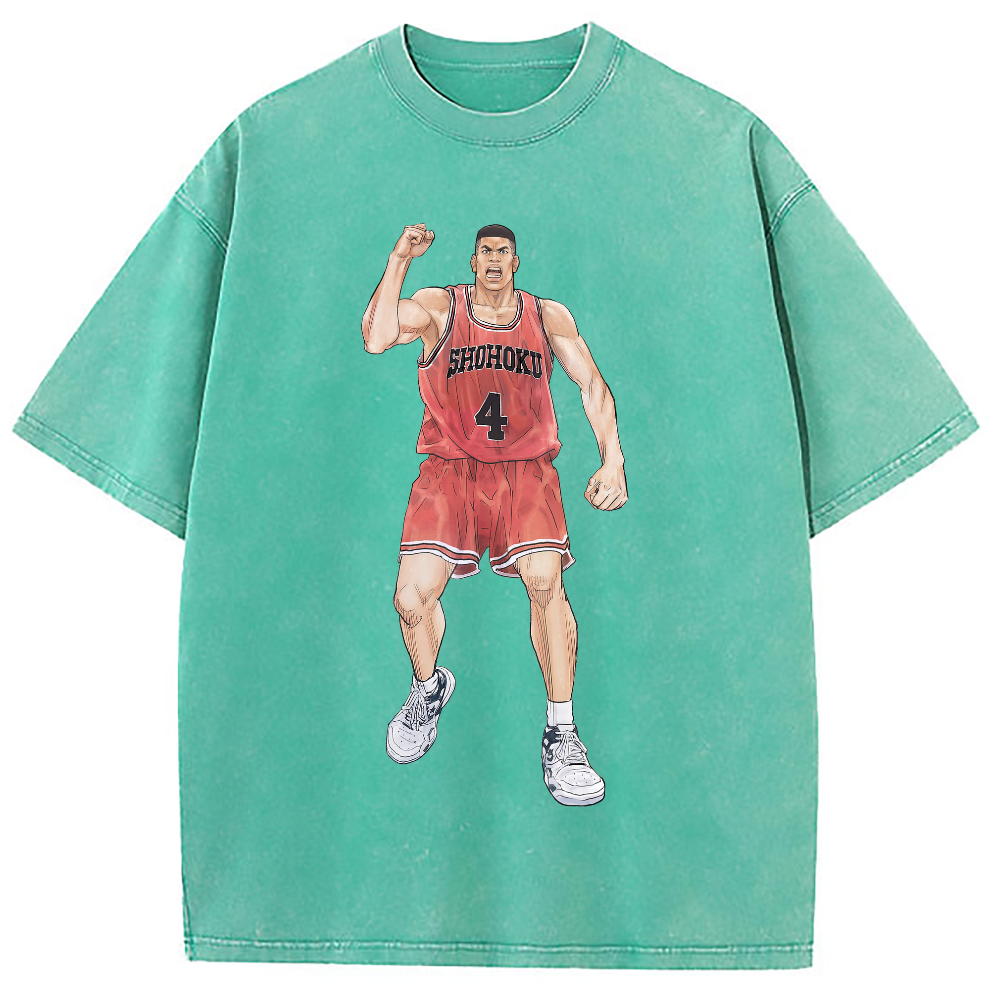 （画像用） SLAM DUNK／スラムダンク 綿100% ヴィンテージ風 半袖Tシャツ（フロントプリント）